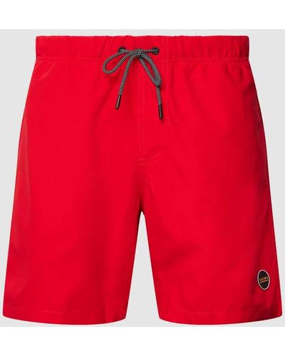 Shiwi Badehose mit Label-Patch - Rot