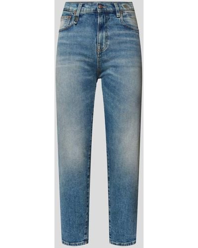 R13 High Waist Jeans im Slim Fit - Blau
