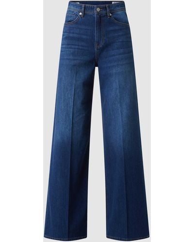 S.oliver Wide Leg High Rise Jeans mit Stretch-Anteil Modell 'Suri' - Blau