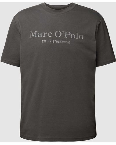 Marc O' Polo T-shirt Met Statement- En Labelprint - Meerkleurig