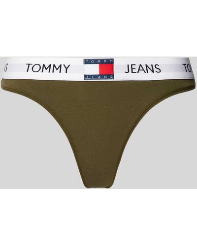 Tommy Hilfiger String mit elastischem Logo-Bund - Grün