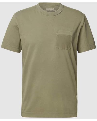 Tom Tailor T-Shirt mit Brusttasche - The Good Dye Capsule - Grün