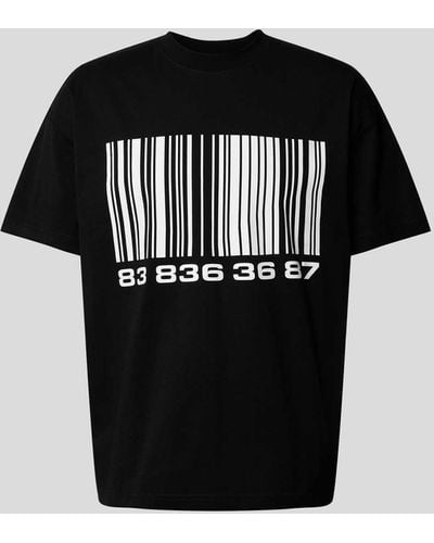 VTMNTS T-Shirt mit Motiv-Print - Schwarz