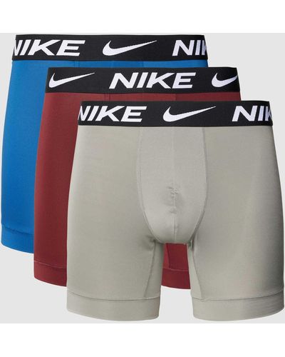 Nike Trunks mit Label-Print im 3er-Pack - Grau