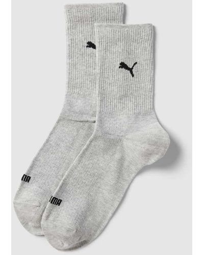 PUMA Socken mit Label-Details im 2er-Pack - Weiß