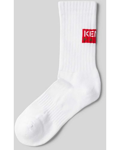 KENZO Socken mit Label-Print - Weiß