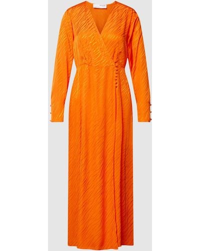 SELECTED Maxi-jurk Met Viscose - Oranje