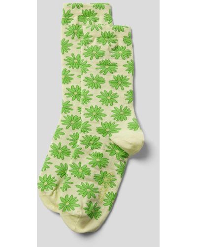 Jacquemus Socken mit floralem Allover-Muster - Grün