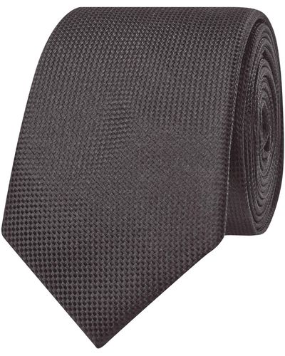 SELECTED Krawatte mit fein strukturiertem Muster - Grau