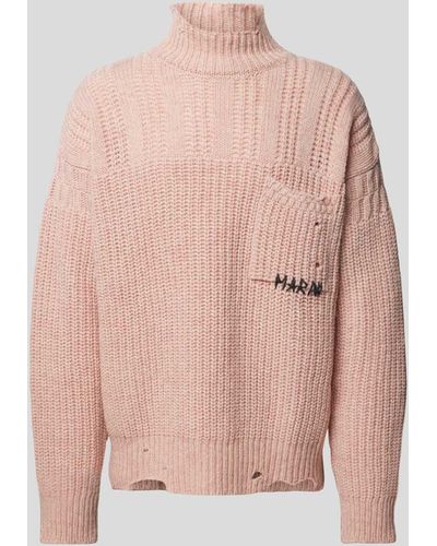Marni Oversized Pullover aus reiner Schurwolle - Pink