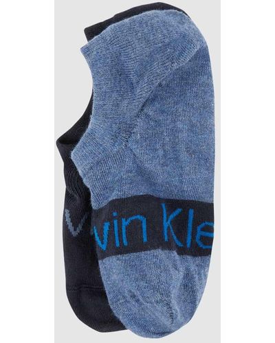 Calvin Klein Füßlinge mit Stretch-Anteil im 2er-Pack - Blau