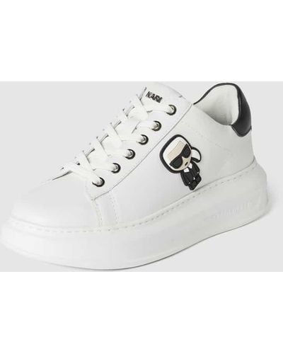 Karl Lagerfeld Sneaker aus Leder Modell 'Kapri' - Weiß