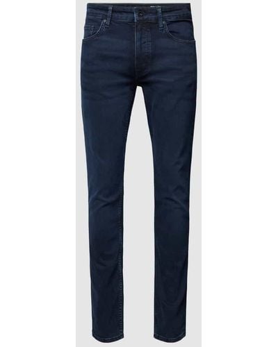 Marc O' Polo Shaped Fit Jeans mit Label-Patch Modell 'Sjöbo' - Blau
