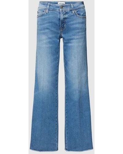 Cambio Flared Jeans mit verkürztem Schnitt Modell 'FRANCESCA' - Blau
