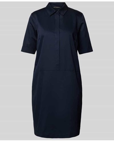 Betty Barclay Knielanges Kleid mit verdeckter Knopfleiste - Blau