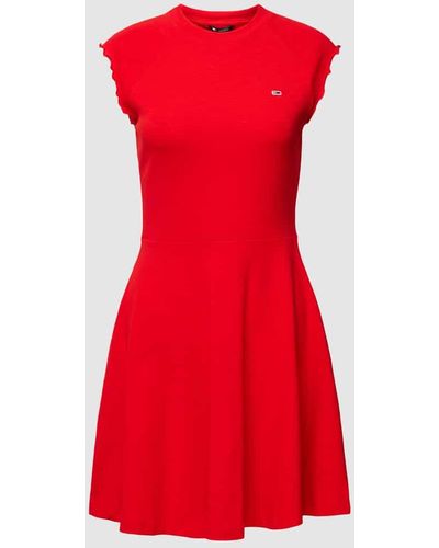 Tommy Hilfiger T-Shirt-Kleid mit Muschelsaum Modell 'BABYLOCK' - Rot