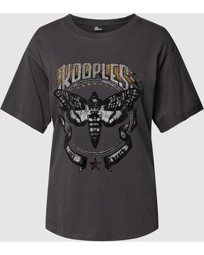 The Kooples T-shirt Met Labelprint - Zwart