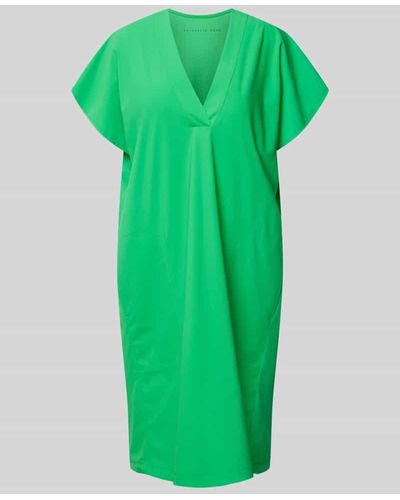 RAFFAELLO ROSSI Knielanges Kleid mit V-Ausschnitt Modell 'JOYCE' - Grün