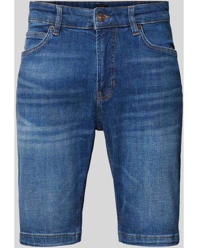 Strellson Slim Fit Jeansshorts im 5-Pocket-Design Modell 'Roby-Z' - Blau