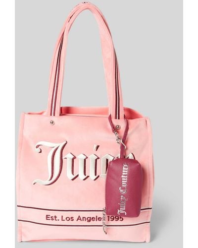 Juicy Couture Shopper mit Label-Stitching Modell 'IRIS' - Pink