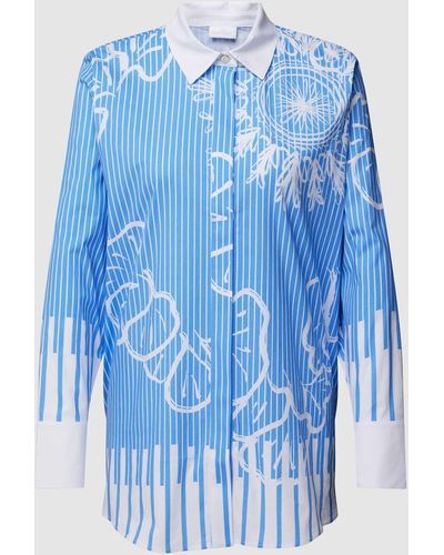 Sportalm Overhemdblouse Met Streepmotief - Blauw