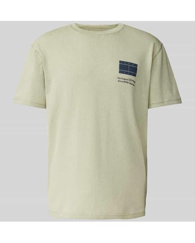 Tommy Hilfiger Regular Fit T-Shirt mit Label-Print - Grün