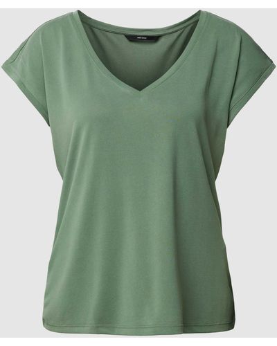 Vero Moda T-shirt Met V-hals - Groen