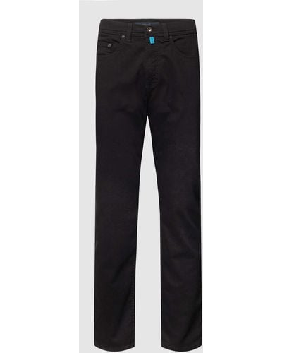 Pierre Cardin Tapered Fit-jeans Met Labelpatch - Zwart