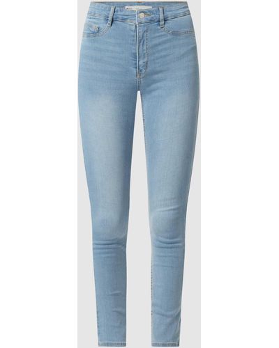 Gina Tricot Skinny Fit High Waist Jeans Met Stretch - Blauw