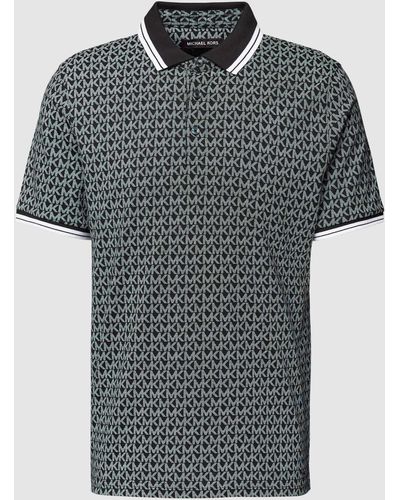 Michael Kors Poloshirt Met All-over Logomotief - Zwart