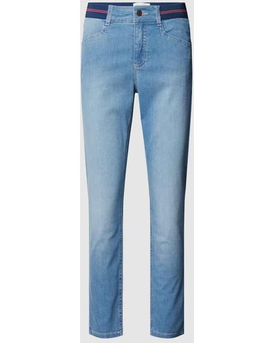 ANGELS Skinny Fit Jeans mit verkürztem Schnitt Modell 'ORNELLA SPORTY' - Blau