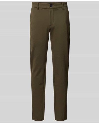 Blend Slim Fit Hose mit elastischem Bund Modell 'Langford' - Grün