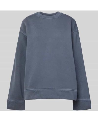 Weekday Oversized Sweatshirt mit Rundhalsausschnitt - Blau