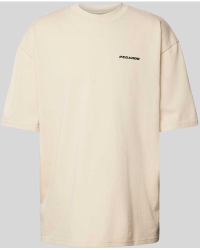 PEGADOR Oversized T-shirt Met Logo - Naturel