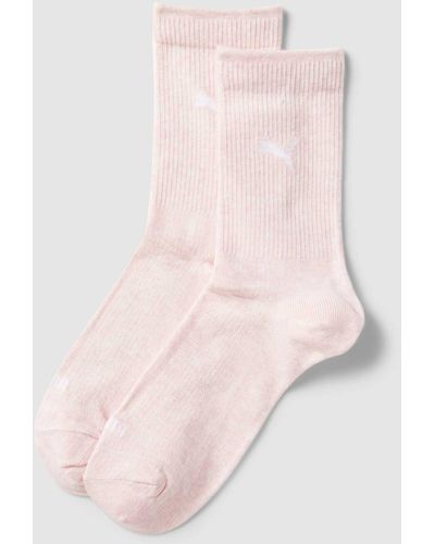 PUMA Socken mit Label-Details im 2er-Pack - Pink