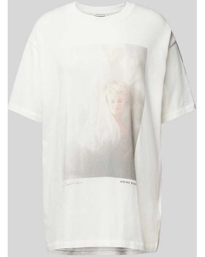 Anine Bing Oversized T-Shirt mit Foto-Print - Weiß