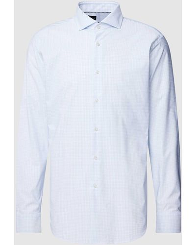 BOSS Regular Fit Zakelijk Overhemd Met Haaikraag - Blauw