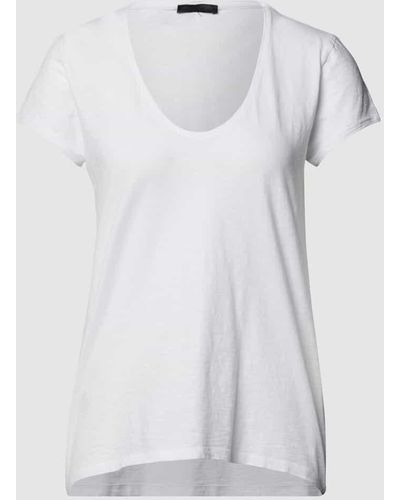 DRYKORN T-Shirt mit U-Ausschnitt Modell 'Avivi' - Weiß