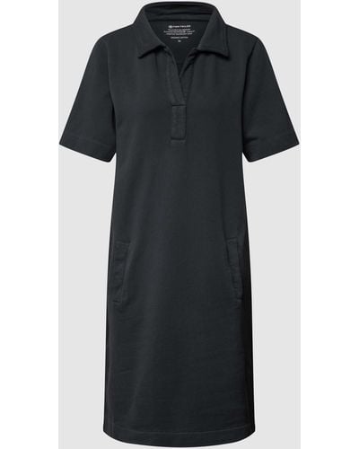 Tom Tailor Mini-jurk Met Platte Kraag - Zwart