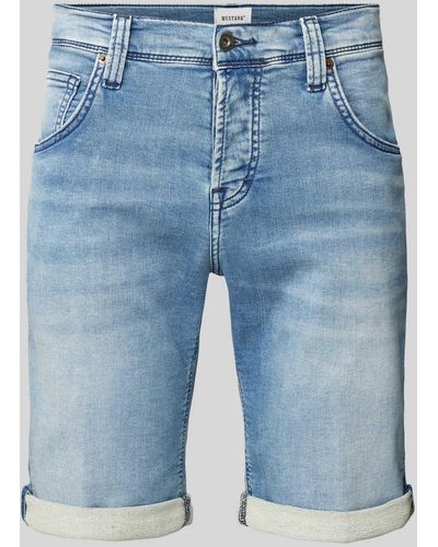 Mustang Straight Leg Korte Jeans - Blauw