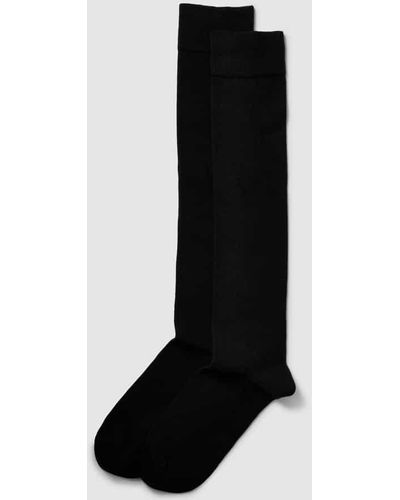 S.oliver Socken mit hohem Schaft im 2er-Pack - Schwarz