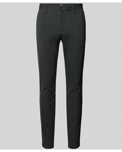 Only & Sons Tapered Fit Stoffhose mit Glencheck-Muster Modell 'MARK' - Grau