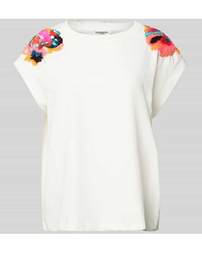 Essentiel Antwerp T-Shirt mit Zierbesatz - Weiß