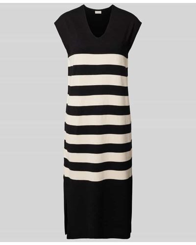Milano Italy Kleid mit Streifenmuster - Schwarz