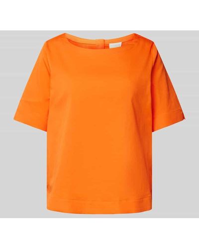 Milano Italy Blusenshirt mit Rundhalsausschnitt - Orange