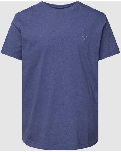 GANT T-Shirt mit Label-Stitching - Blau
