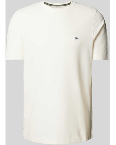 Fynch-Hatton T-shirt Met Logostitching - Wit