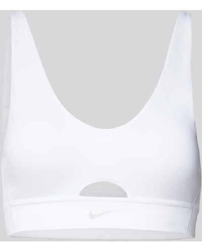 Nike Bustier mit elastischem Label-Bund - Weiß
