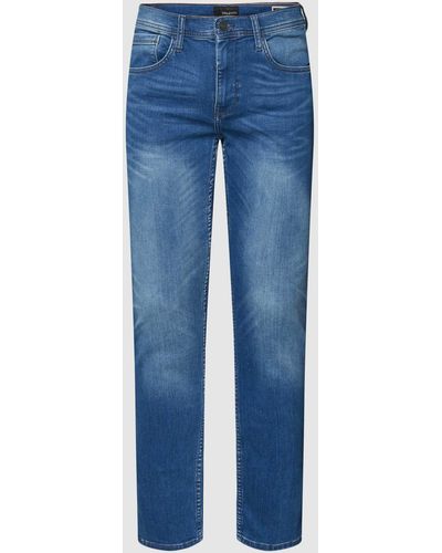 Blend Slim Fit Jeans Met Labelpatch - Blauw