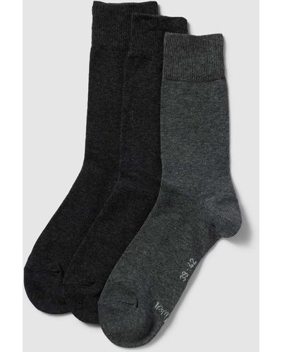 S.oliver Socken mit Stretch-Anteil im 3er-Pack - Schwarz